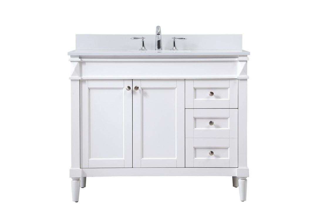 Elegant Lighting - VF31842WH-BS - Single Bathroom Vanity - Bennett - white