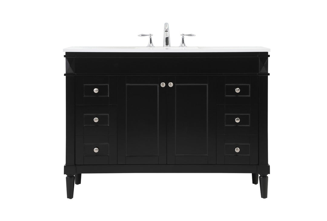 Elegant Lighting - VF31848BK - Single Bathroom Vanity - Bennett - black