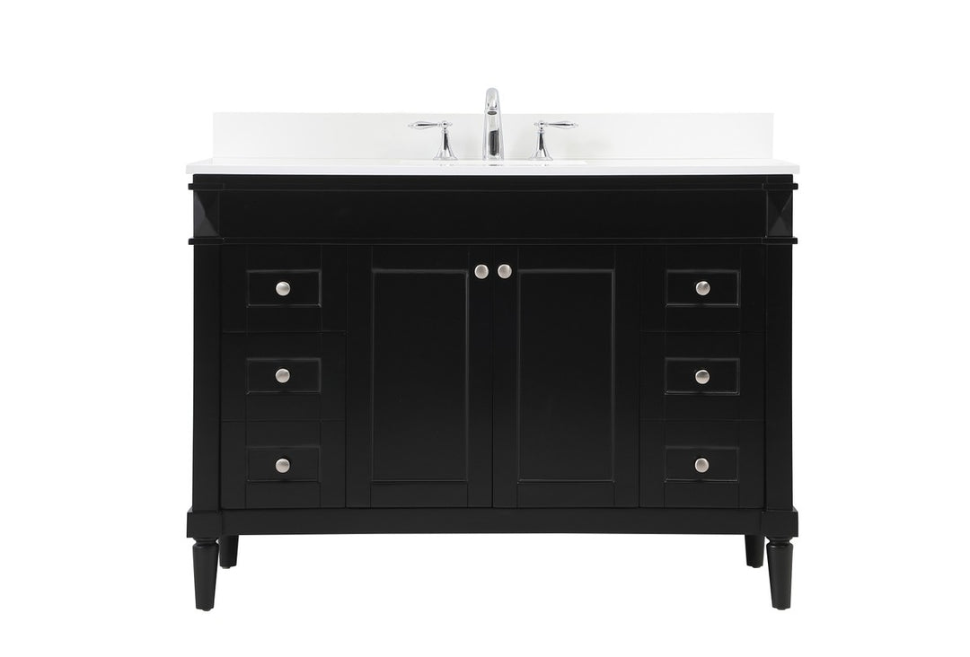 Elegant Lighting - VF31848BK-BS - Single Bathroom Vanity - Bennett - black