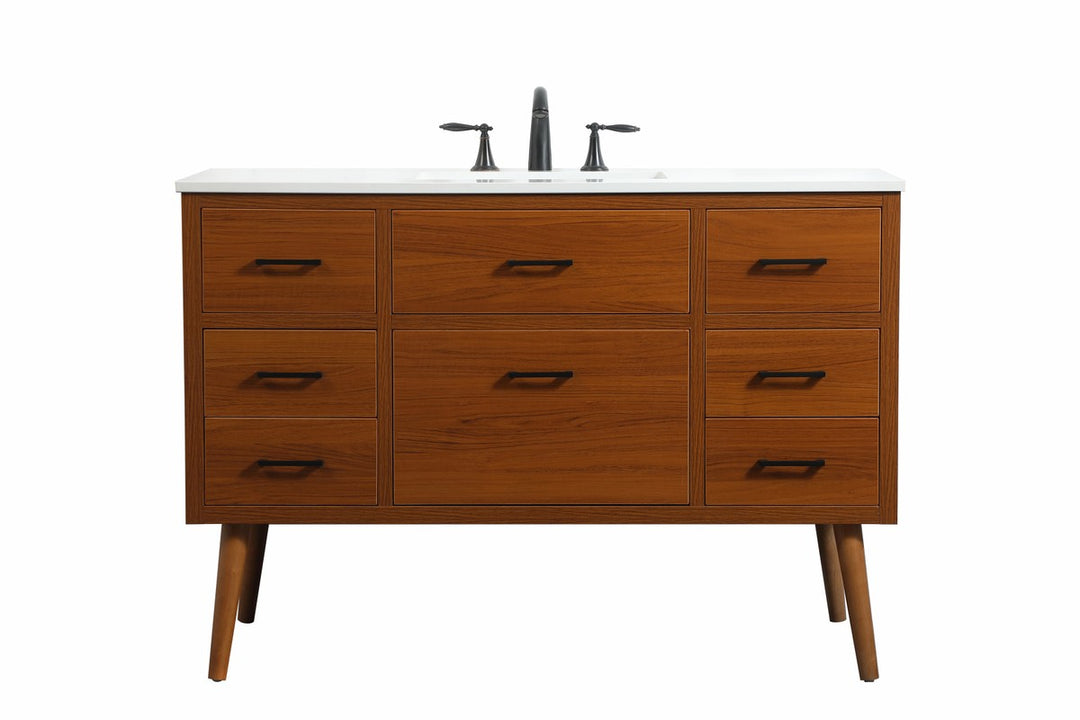 Elegant Lighting - VF41048MTK - Single Bathroom Vanity - Boise - Teak