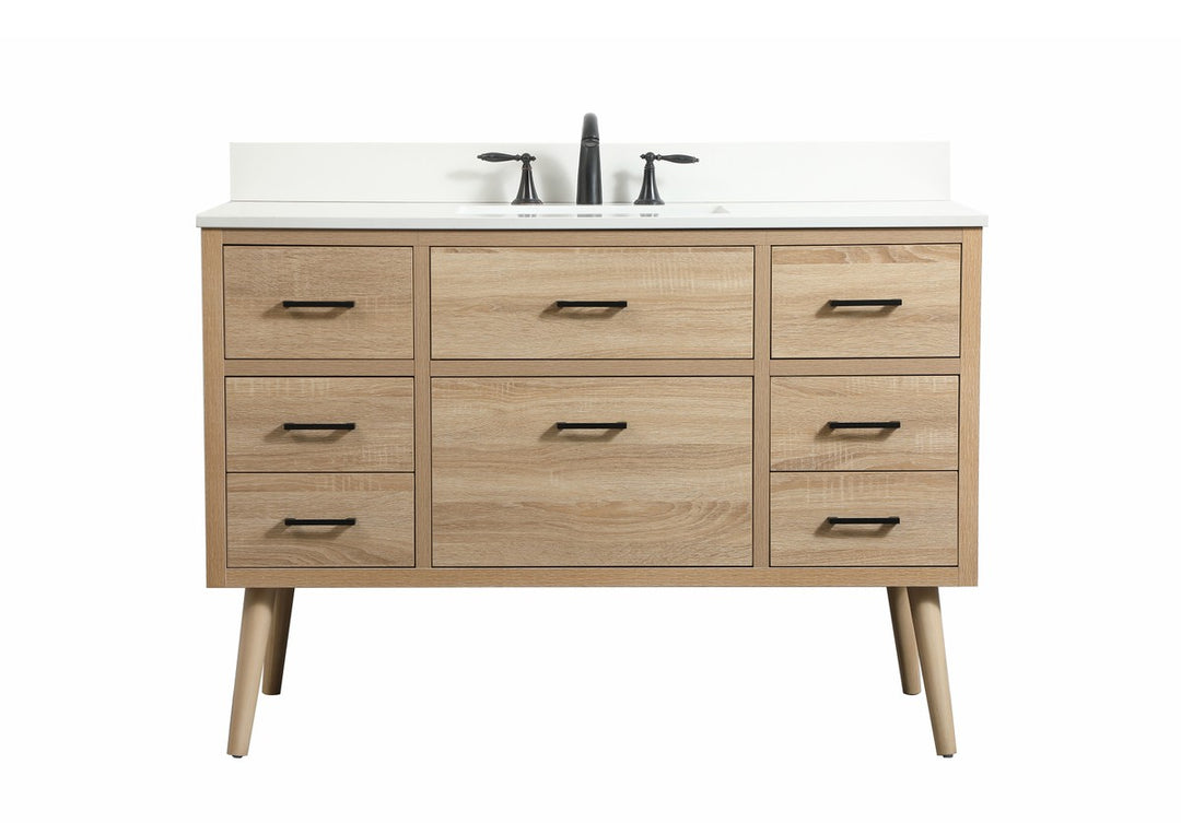 Elegant Lighting - VF41048MW-BS - Single Bathroom Vanity - Boise - mango wood