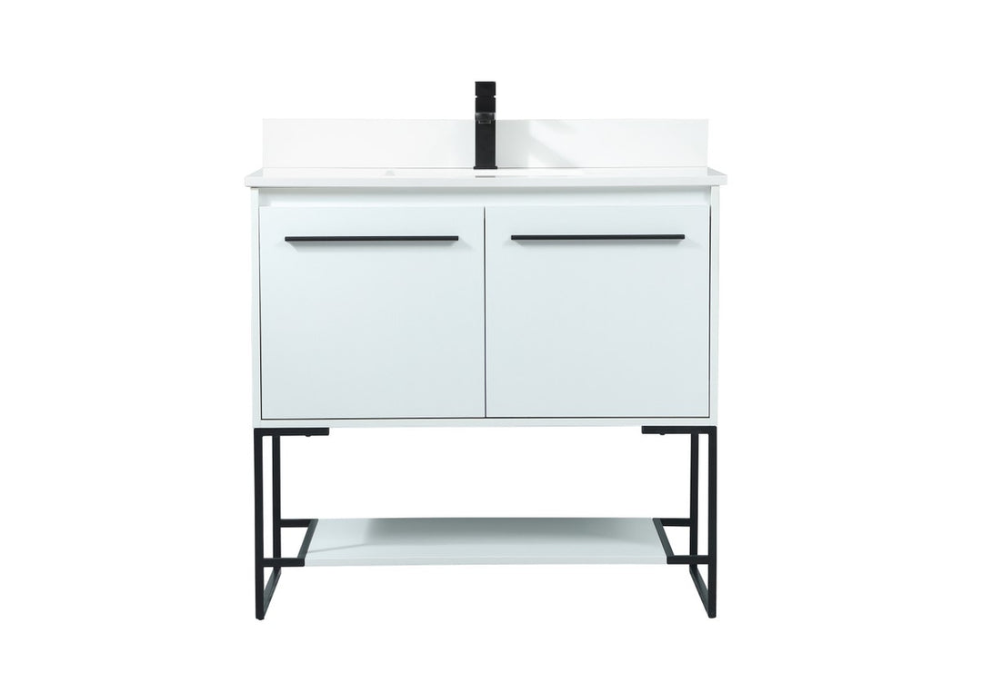Elegant Lighting - VF42536MWH-BS - Vanity Sink Set - Sloane - White