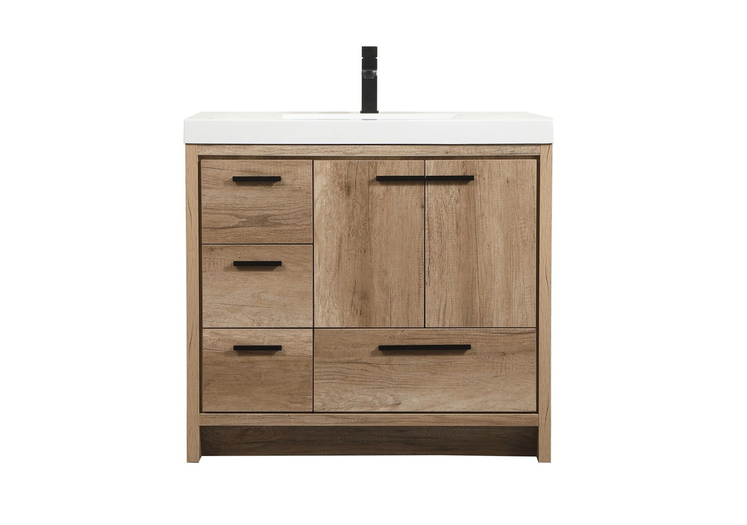 Elegant Lighting - VF46036NT - Single Bathroom Vanity - Wyatt - natural oak