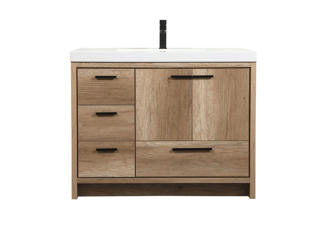Elegant Lighting - VF46042NT - Single Bathroom Vanity - Wyatt - natural oak