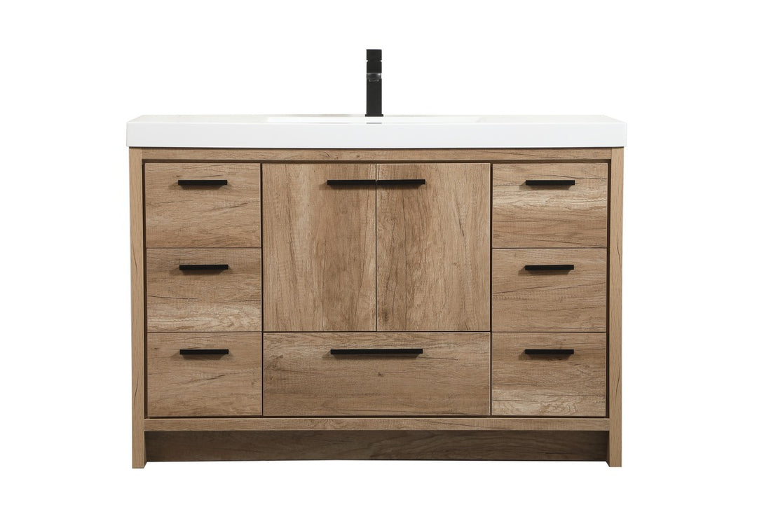Elegant Lighting - VF46048NT - Single Bathroom Vanity - Wyatt - natural oak