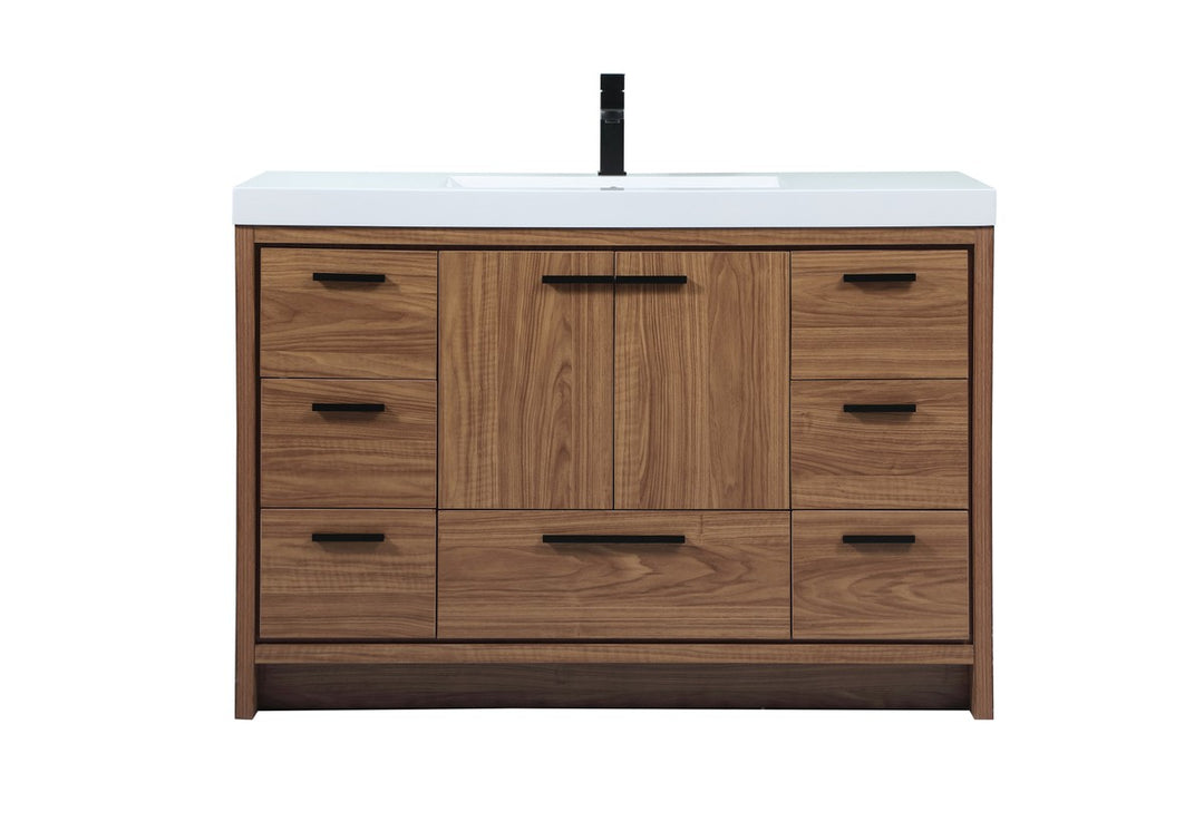 Elegant Lighting - VF46048WB - Single Bathroom Vanity - Wyatt - walnut brown