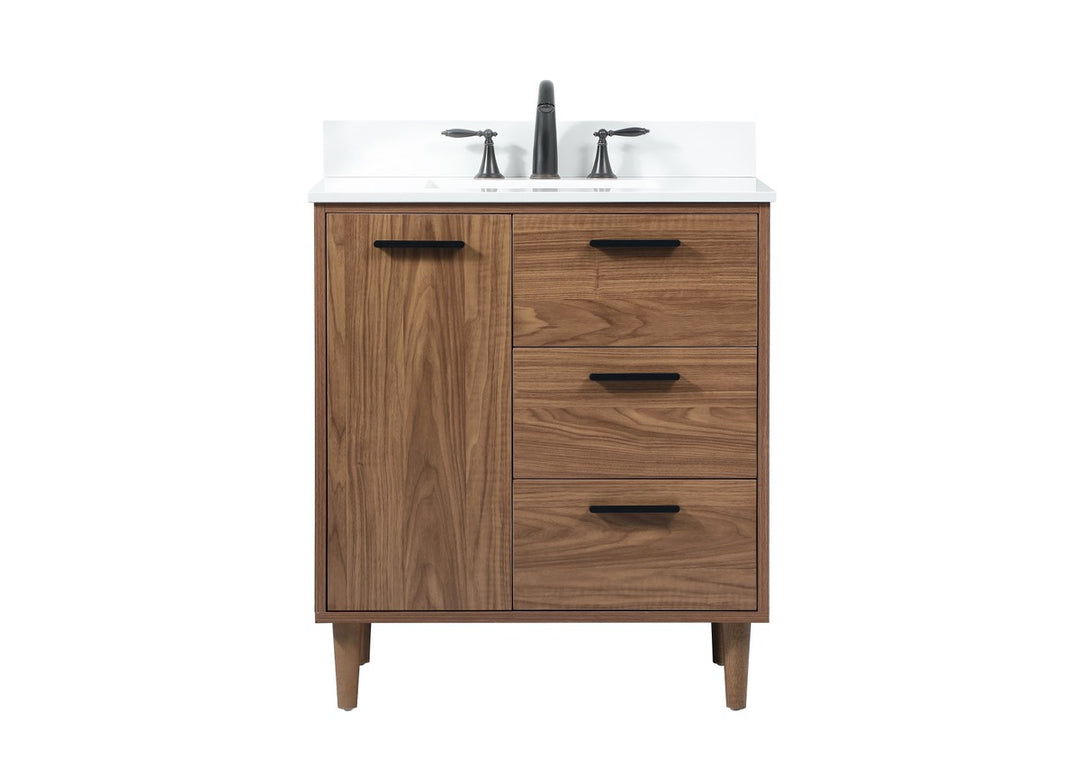 Elegant Lighting - VF47030WB-BS - Single Bathroom Vanity - Baldwin - walnut brown