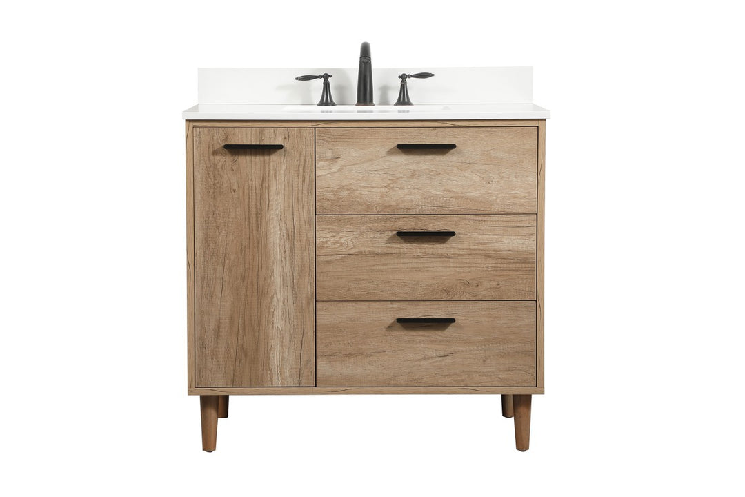 Elegant Lighting - VF47036NT-BS - Single Bathroom Vanity - Baldwin - natural oak