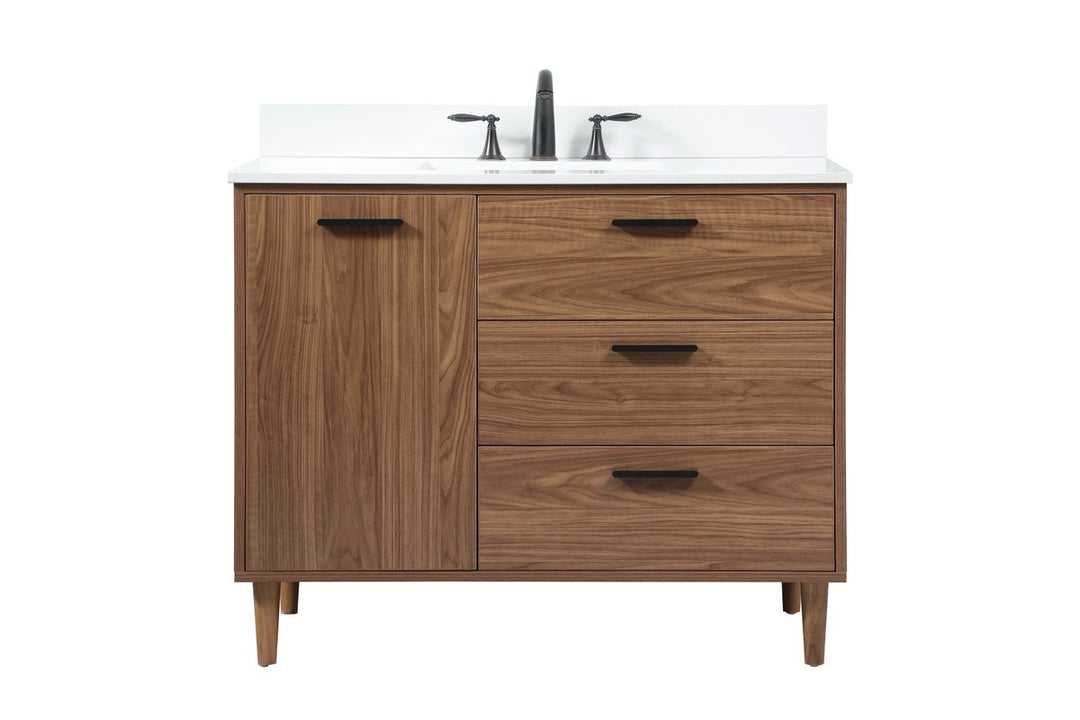 Elegant Lighting - VF47042WB-BS - Single Bathroom Vanity - Baldwin - walnut brown
