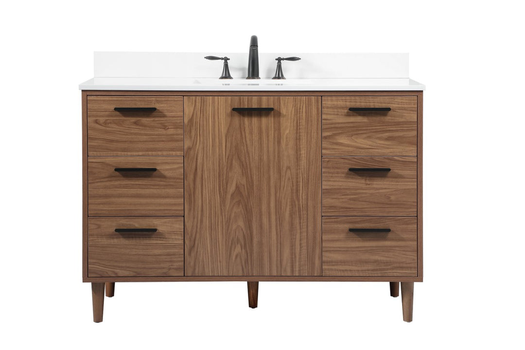 Elegant Lighting - VF47048WB-BS - Single Bathroom Vanity - Baldwin - walnut brown