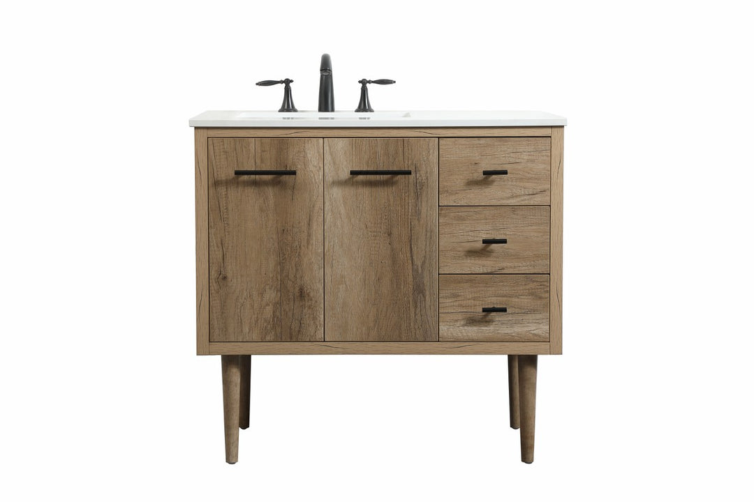 Elegant Lighting - VF48036NT - Single Bathroom Vanity - Cyrus - Natural oak