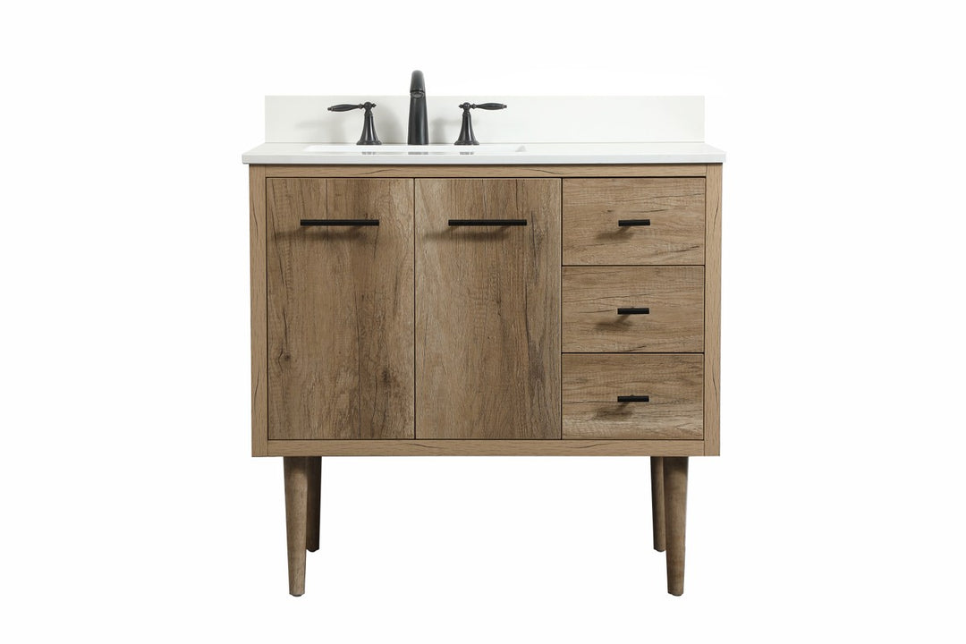Elegant Lighting - VF48036NT-BS - Single Bathroom Vanity - Cyrus - Natural oak
