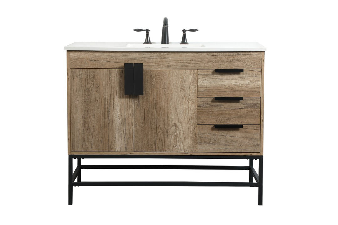 Elegant Lighting - VF48842NT - Single Bathroom Vanity - Eugene - natural oak