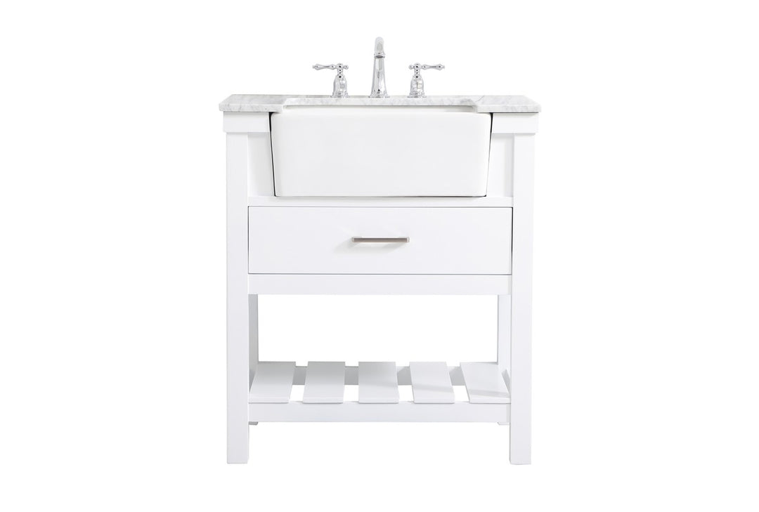 Elegant Lighting - VF60130WH - Single Bathroom Vanity - Clement - white