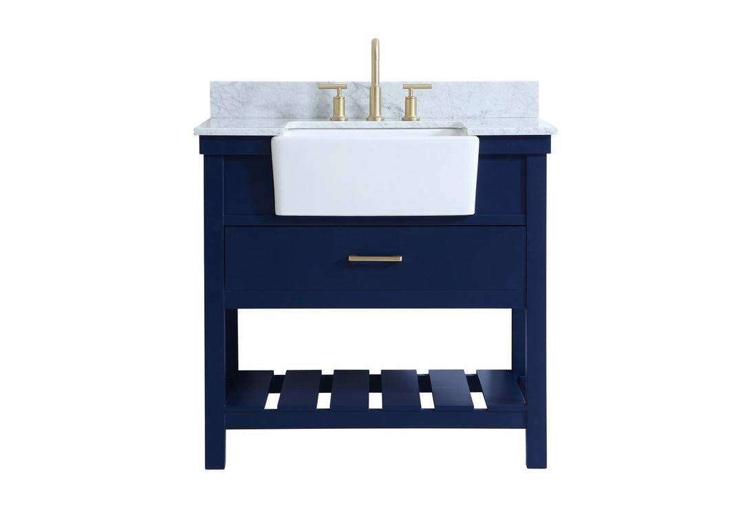 Elegant Lighting - VF60136BL-BS - Single Bathroom Vanity - Clement - blue