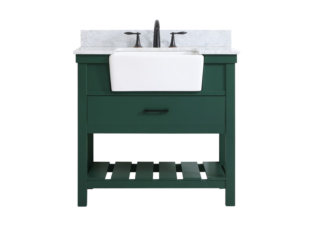 Elegant Lighting - VF60136GN-BS - Single Bathroom Vanity - Clement - green