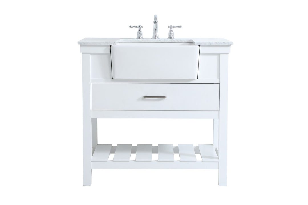Elegant Lighting - VF60136WH - Single Bathroom Vanity - Clement - white