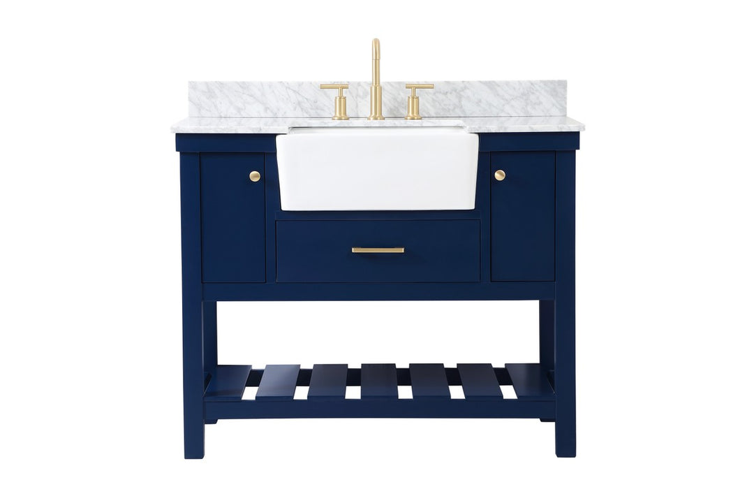 Elegant Lighting - VF60142BL-BS - Single Bathroom Vanity - Clement - blue