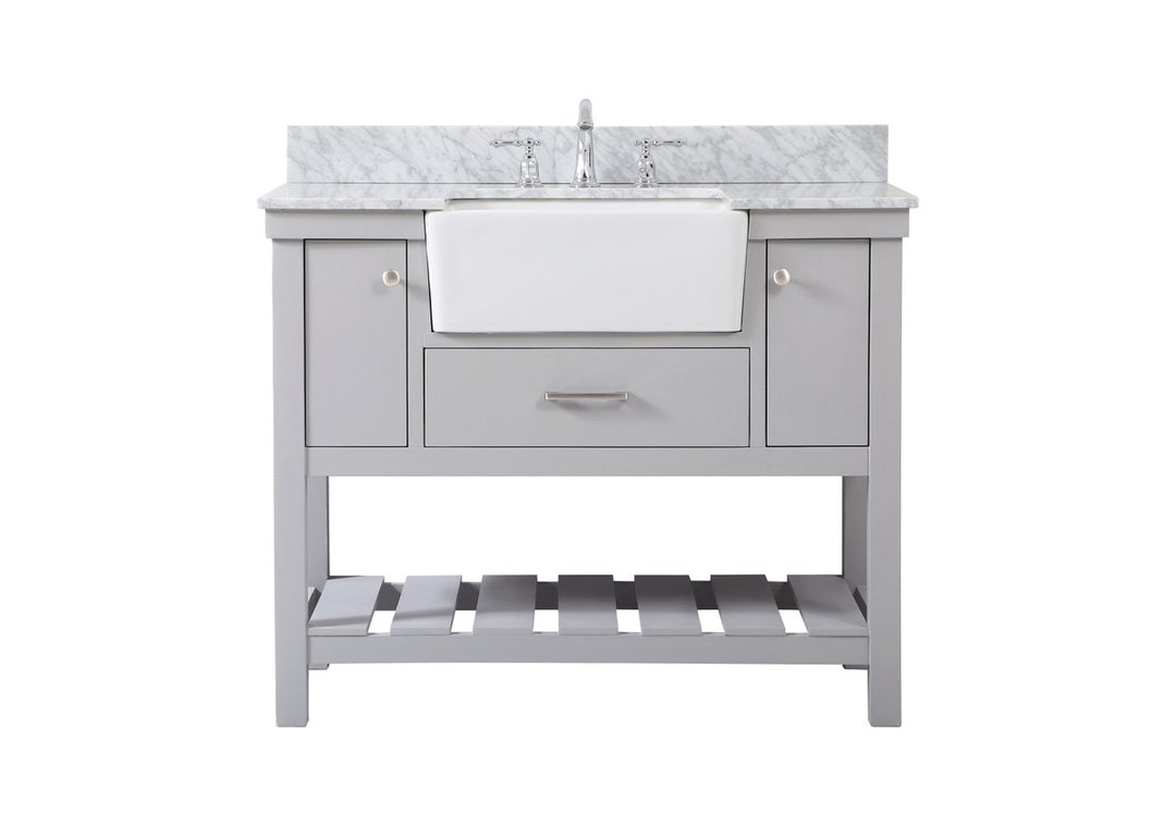 Elegant Lighting - VF60142GR-BS - Single Bathroom Vanity - Clement - grey