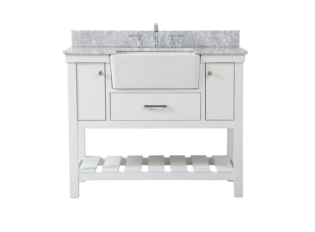Elegant Lighting - VF60142WH-BS - Single Bathroom Vanity - Clement - white