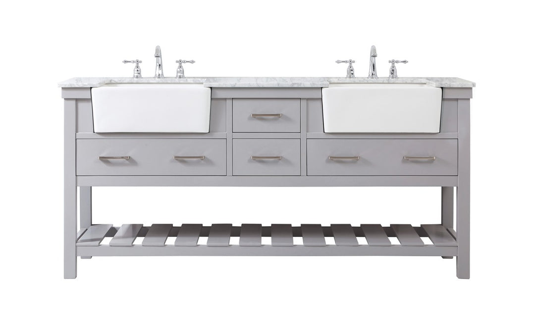 Elegant Lighting - VF60172DGR - Double Bathroom Vanity - Clement - grey