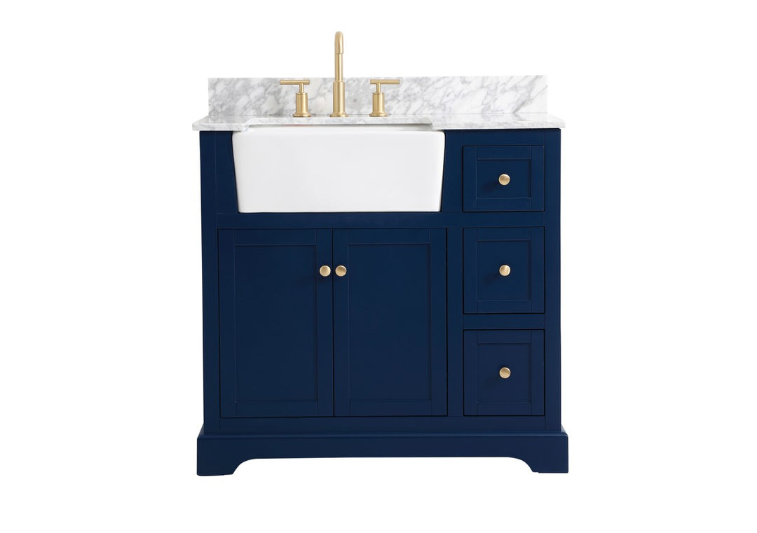 Elegant Lighting - VF60236BL-BS - Single Bathroom Vanity - Franklin - blue
