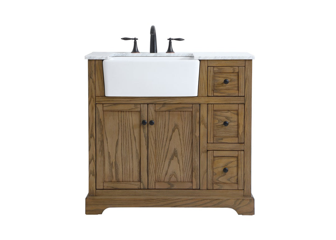 Elegant Lighting - VF60236DW - Single Bathroom Vanity - Franklin - driftwood