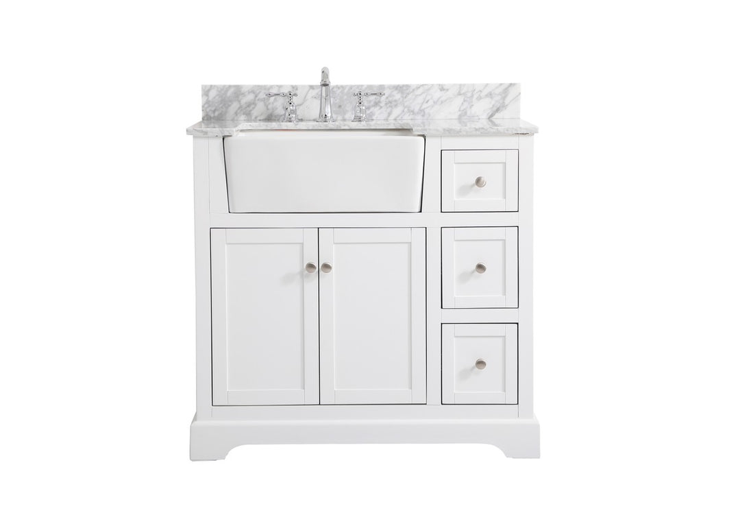Elegant Lighting - VF60236WH-BS - Single Bathroom Vanity - Franklin - white