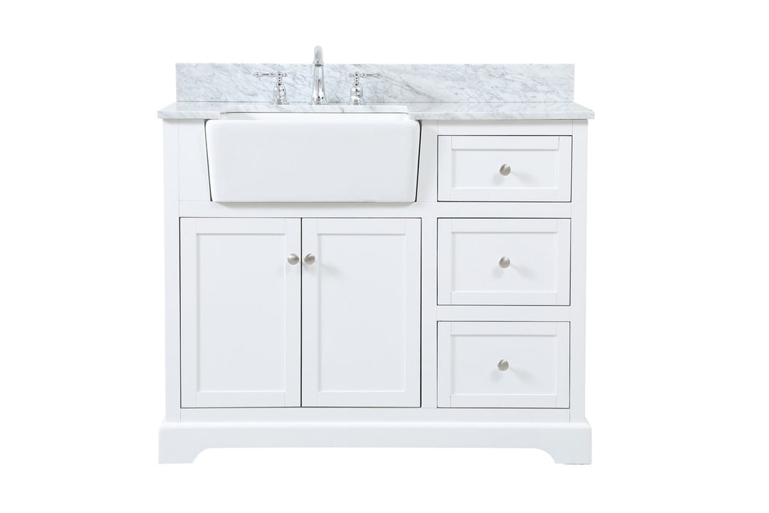 Elegant Lighting - VF60242WH-BS - Single Bathroom Vanity - Franklin - white