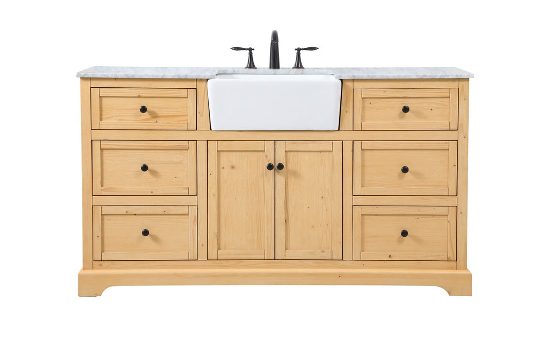 Elegant Lighting - VF60260NW - Single Bathroom Vanity - Franklin - natural wood