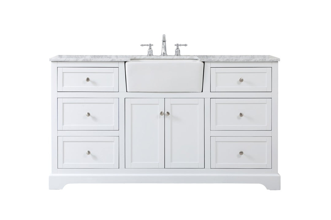 Elegant Lighting - VF60260WH - Single Bathroom Vanity - Franklin - white