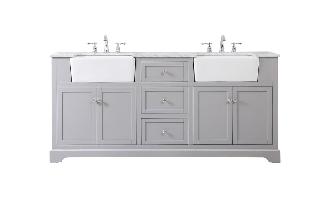 Elegant Lighting - VF60272DGR - Double Bathroom Vanity - Franklin - grey