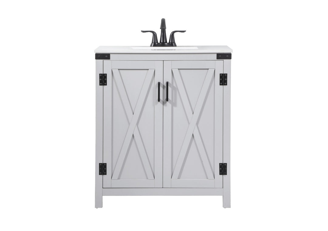 Grant Single Bathroom Vanity in Grey - available from The Lighting Shoppe, trusted by Canadian homeowners