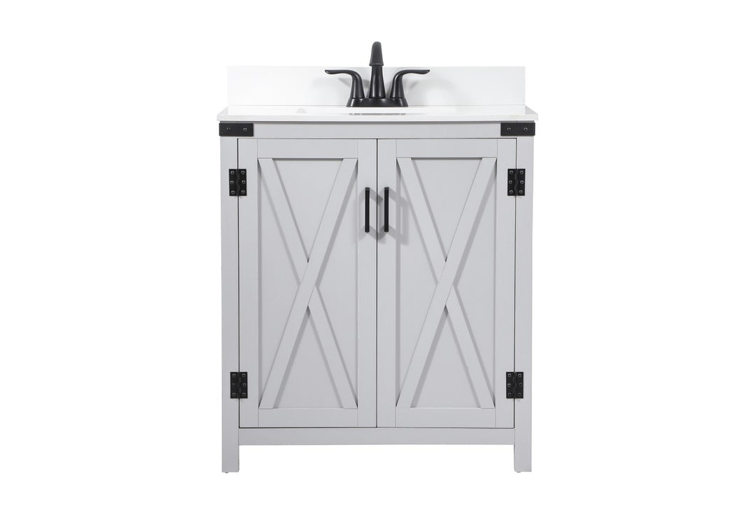 Grant Single Bathroom Vanity in Grey - available from The Lighting Shoppe, trusted by Canadian homeowners