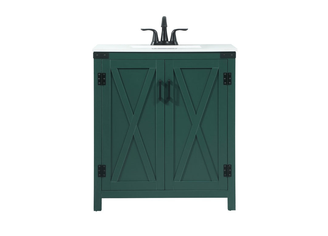 Grant Single Bathroom Vanity in Green - available from The Lighting Shoppe, trusted by Canadian homeowners