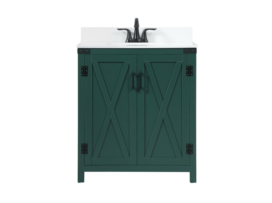 Grant Single Bathroom Vanity in Green - available from The Lighting Shoppe, trusted by Canadian homeowners