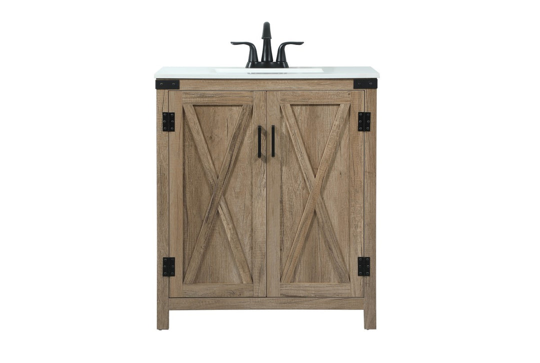 Grant Single Bathroom Vanity in Natural oak - available from The Lighting Shoppe, trusted by Canadian homeowners