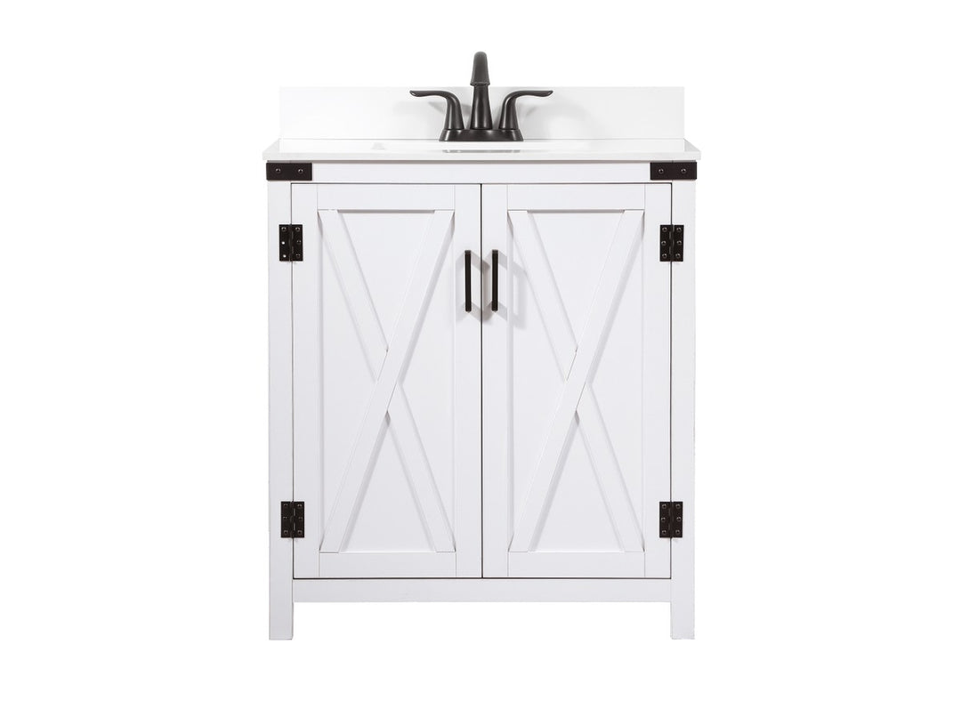 Grant Single Bathroom Vanity in White - available from The Lighting Shoppe, trusted by Canadian homeowners