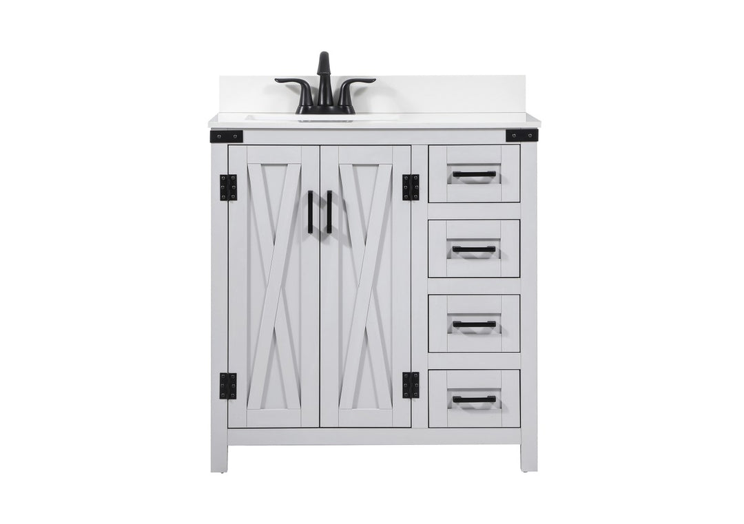 Grant Single Bathroom Vanity in Grey - available from The Lighting Shoppe, trusted by Canadian homeowners