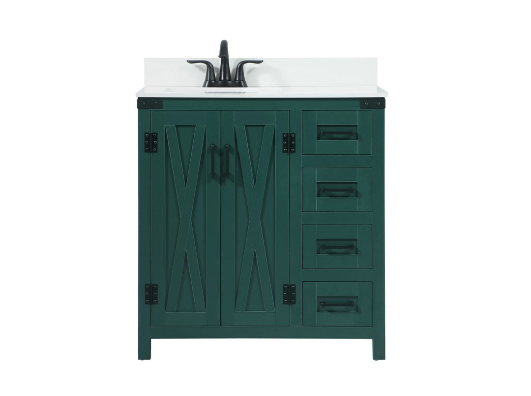 Grant Single Bathroom Vanity in Green - available from The Lighting Shoppe, trusted by Canadian homeowners