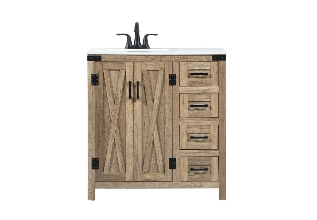 Grant Single Bathroom Vanity in Natural oak - available from The Lighting Shoppe, trusted by Canadian homeowners