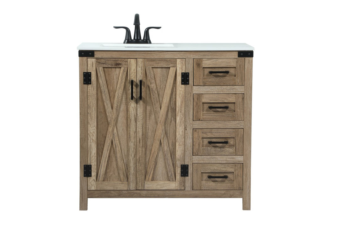 Grant Single Bathroom Vanity in Natural oak - available from The Lighting Shoppe, trusted by Canadian homeowners