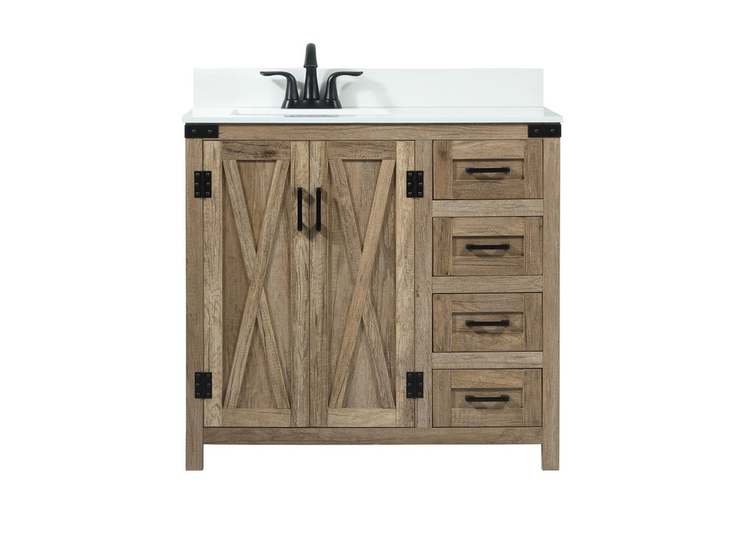 Grant Single Bathroom Vanity in Natural oak - available from The Lighting Shoppe, trusted by Canadian homeowners
