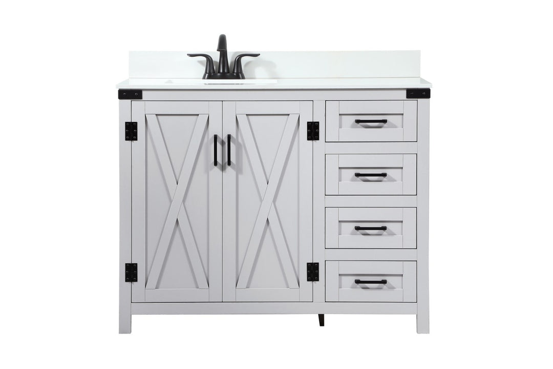 Grant Single Bathroom Vanity in Grey - available from The Lighting Shoppe, trusted by Canadian homeowners