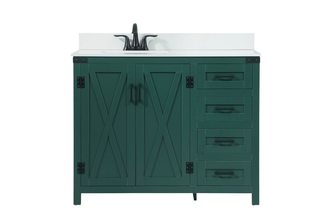 Grant Single Bathroom Vanity in Green - available from The Lighting Shoppe, trusted by Canadian homeowners