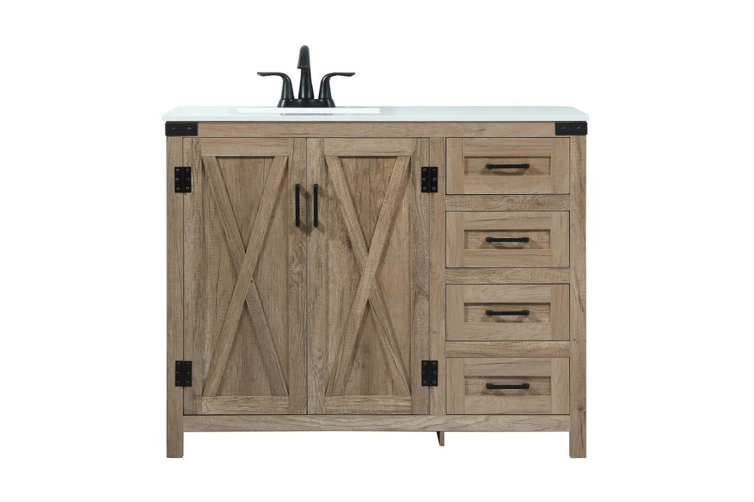 Grant Single Bathroom Vanity in Natural oak - available from The Lighting Shoppe, trusted by Canadian homeowners