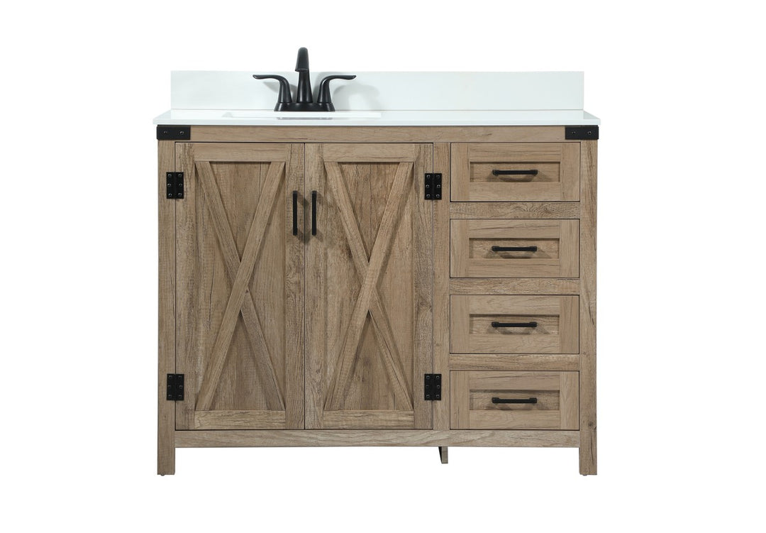 Grant Single Bathroom Vanity in Natural oak - available from The Lighting Shoppe, trusted by Canadian homeowners