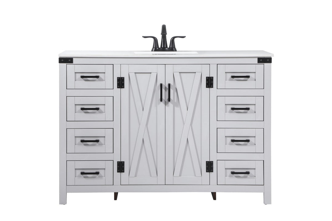 Grant Single Bathroom Vanity in Grey - available from The Lighting Shoppe, trusted by Canadian homeowners