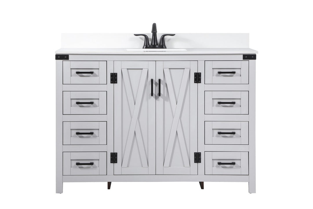 Grant Single Bathroom Vanity in Grey - available from The Lighting Shoppe, trusted by Canadian homeowners