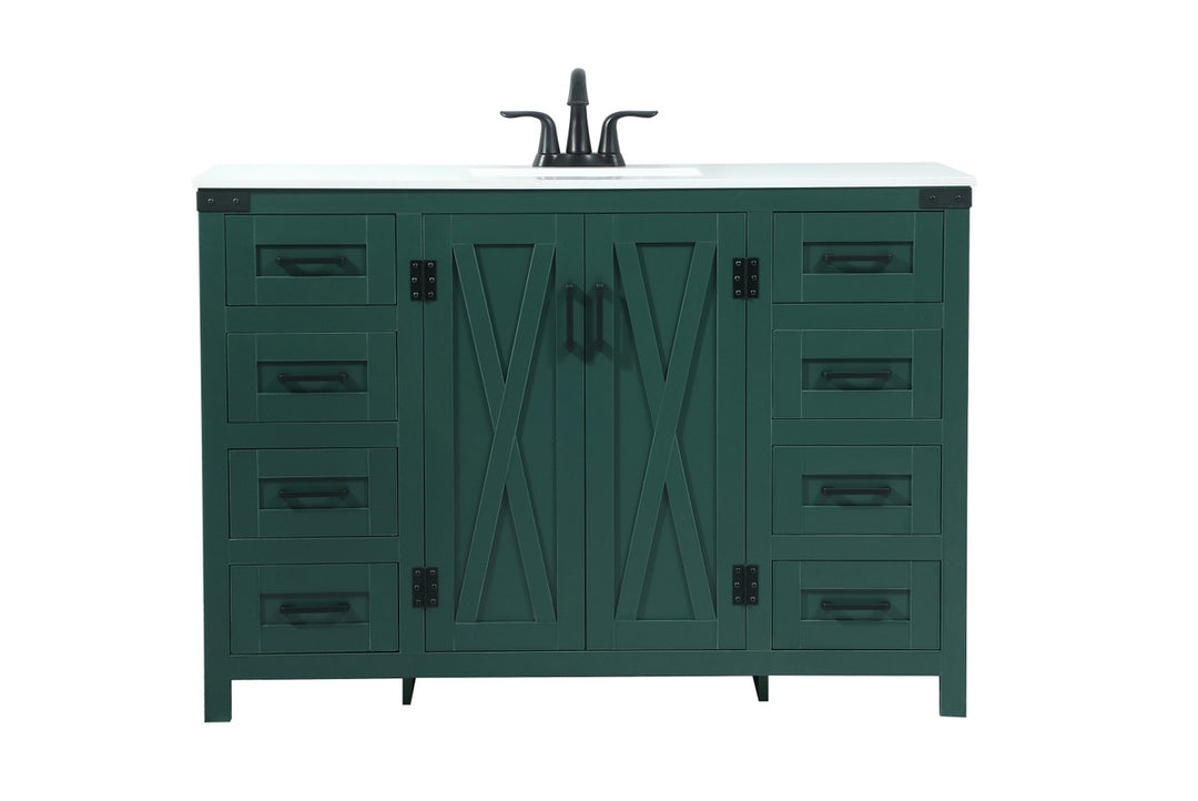 Grant Single Bathroom Vanity in Green - available from The Lighting Shoppe, trusted by Canadian homeowners